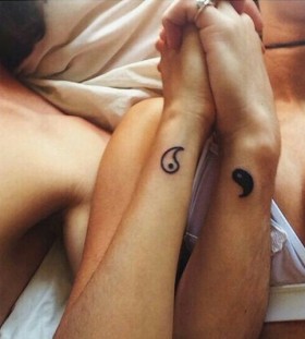 ying yang couples tattoos